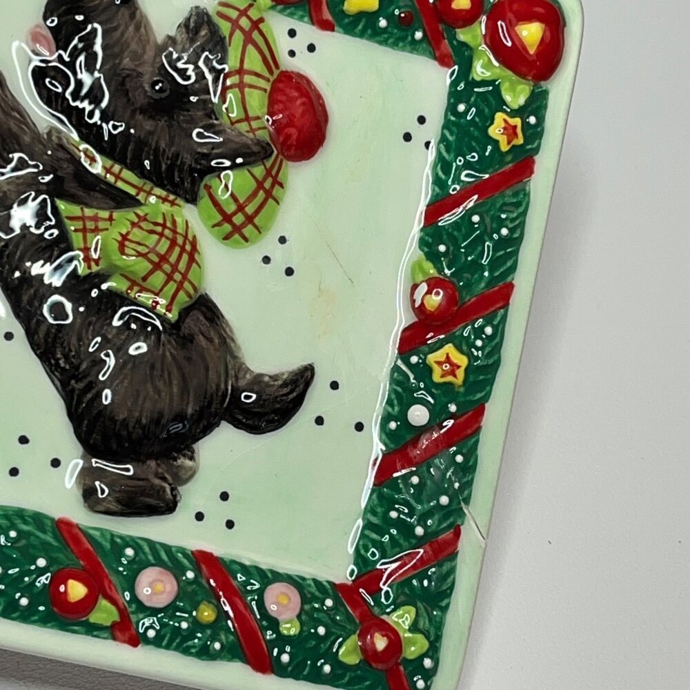 Mary Engelbreit Scottie Christmas Decorative Mini Plates - Picture 8 of 14